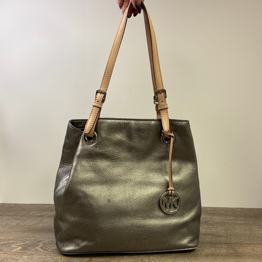 Michael Kors Metallic Pebbled Leather Tote